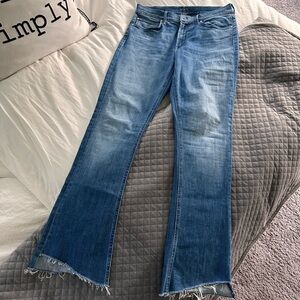 MOTHER The Runaway Step Fray Bootcut Jeans size 30 Like New A Night in Havana